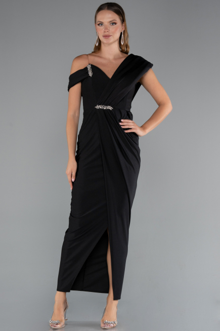 Robe de Cérémonie Midi Noir ABK2423