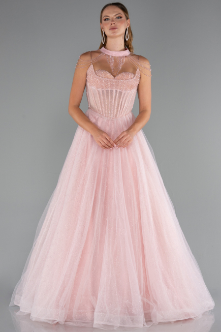 Robe de Fiançailles Design Personnalisé Longue Poudre ABU5220