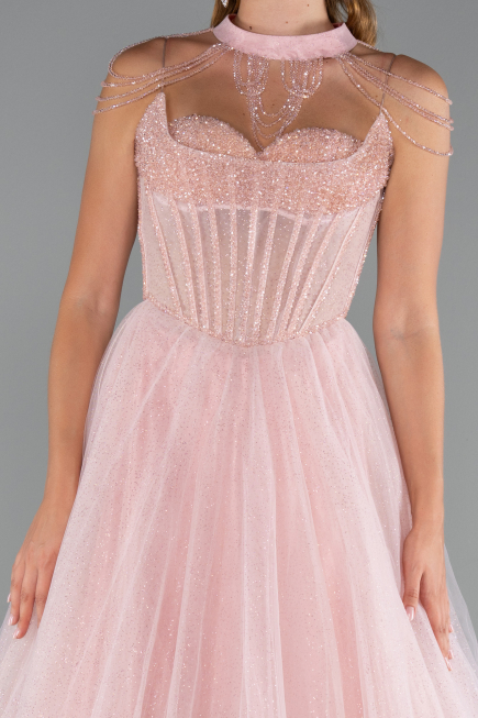 Robe de Fiançailles Design Personnalisé Longue Poudre ABU5220