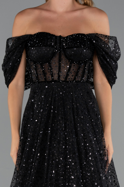 Robe de Soirée Longue Noir ABU5226