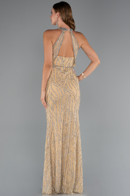 Robe de Soirée Longue Or ABU5213