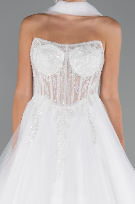 Robes de Mariage Longue Blanc ABG153