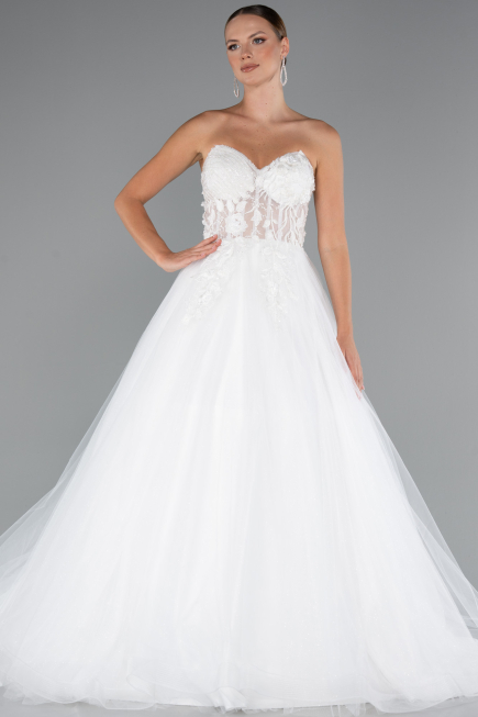 Robes de Mariage Longue Blanc ABG154