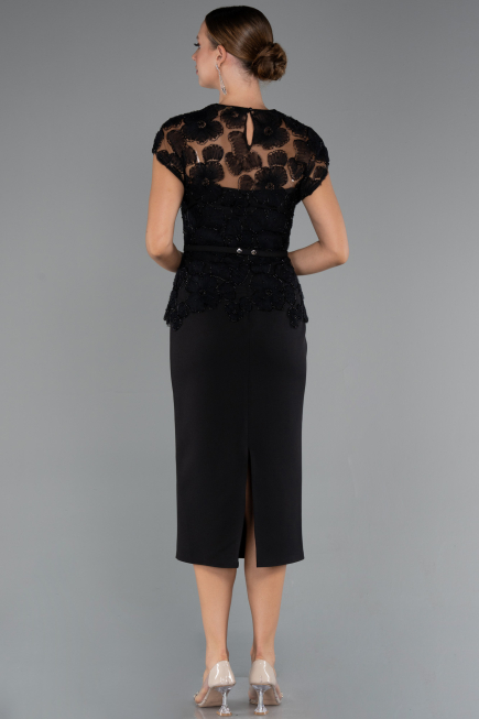 Tenue de Soirée Midi Dantelle Noir ABK2427