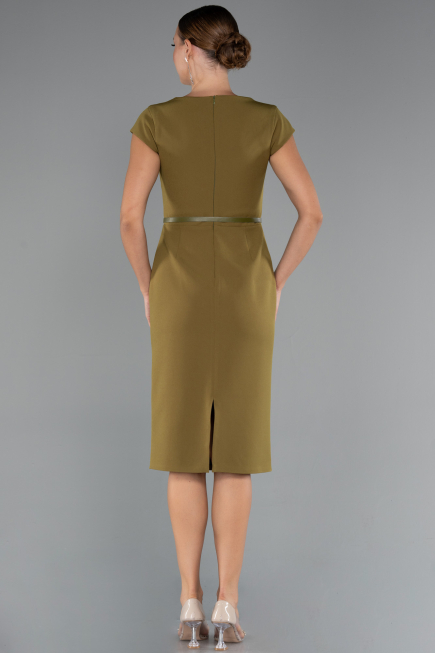 Robe de Cérémonie Midi Pistache vert ABK2428