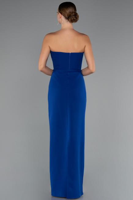 Tenue de Soirée Longue Bleu Saxe ABU5235