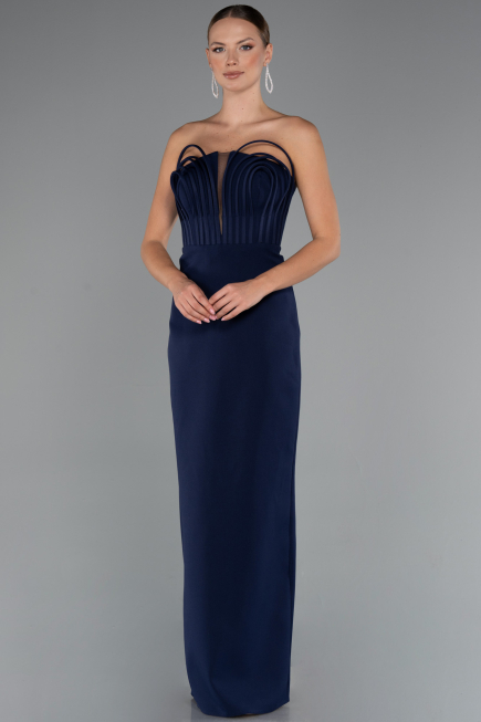 Tenue de Soirée Longue Bleu Marine ABU5235