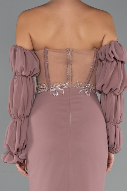 Robe de Soirée Longue Mousseline Pelure D'oignon ABU5241