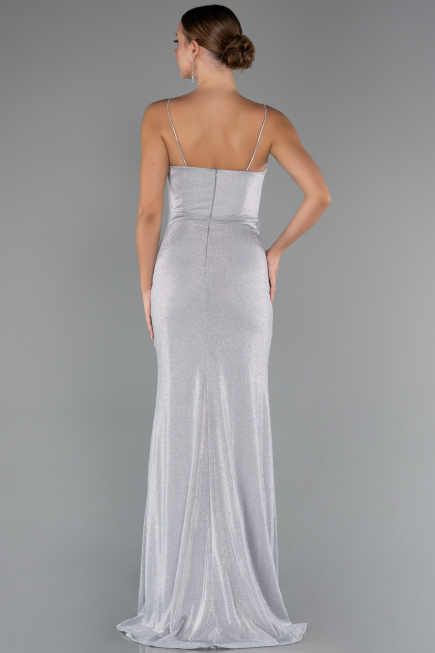 Robe de Soirée Longue Gris ABU5245
