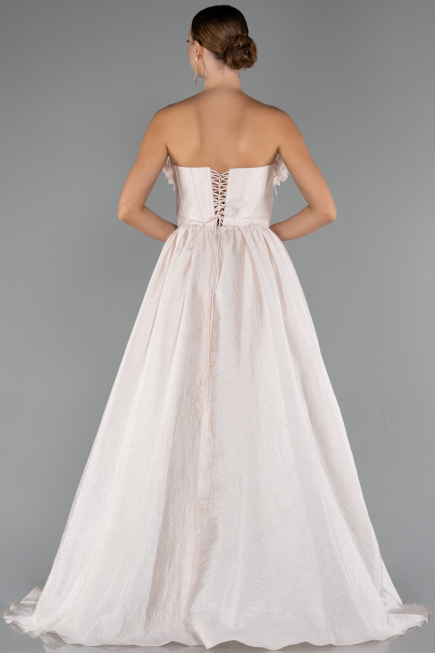 Robe de Soirée Longue Crème ABU4337