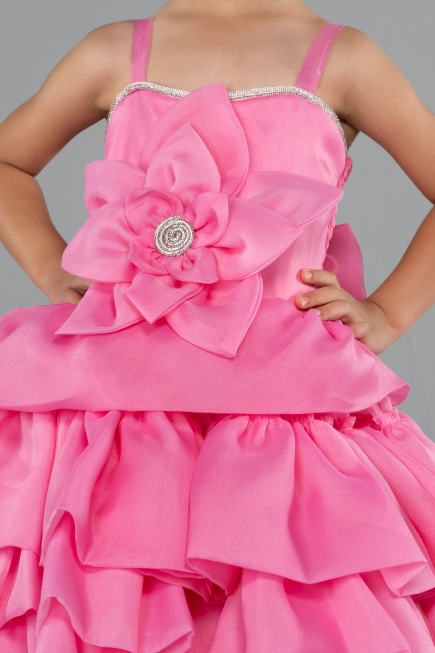 Robe de Soirée Enfants Courte Rose ABK2433