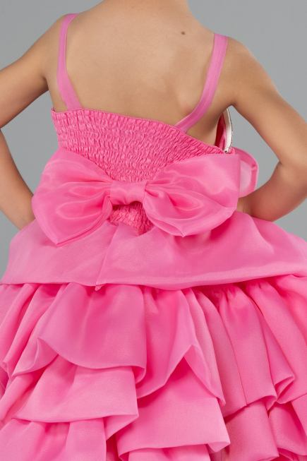 Robe de Soirée Enfants Courte Rose ABK2433