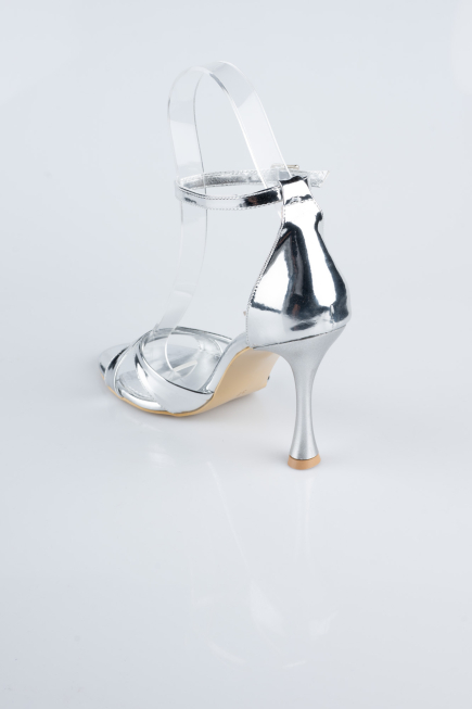 Chaussure de soirée Cuir Verni Argent ABR1156