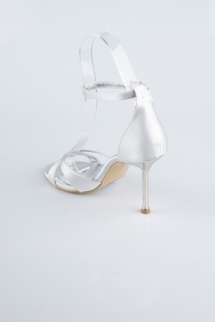 Chaussure de soirée Satin Argent ABS1155