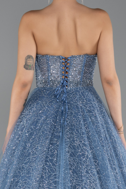 Robe de Soirée Longue Indigo ABU5265