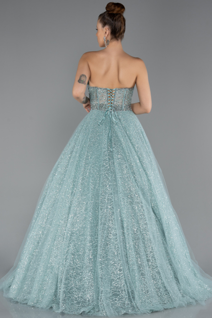Robe de Soirée Longue Menthe ABU5265