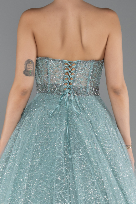 Robe de Soirée Longue Menthe ABU5265