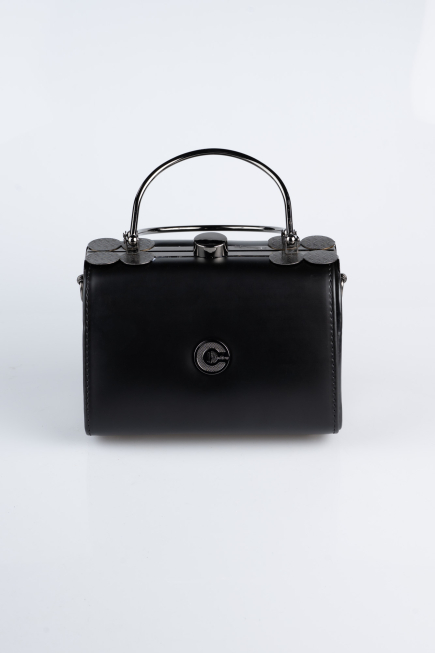 Sac de Soirée Luxe Cuir Noir KC170