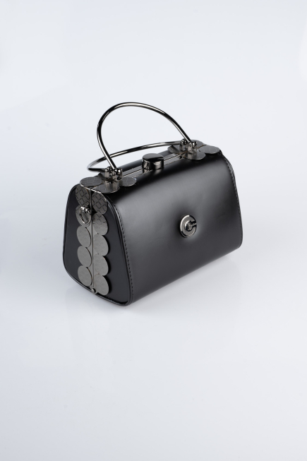Sac de Soirée Luxe Cuir Noir KC170
