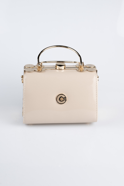 Sac de Soirée Cuir Verni Vison KC170