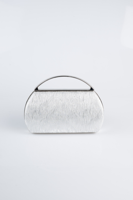 Sac de Soirée Luxe Coupe Au Laser Argent V351