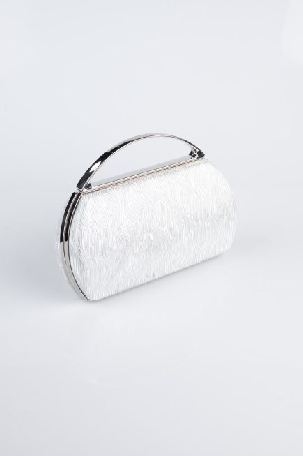 Sac de Soirée Luxe Coupe Au Laser Argent V351