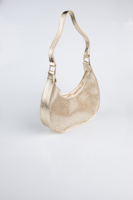 Sac de Soirée Luxe Pierreux Or V909