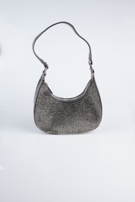 Sac de Soirée Luxe Pierreux Platine V909