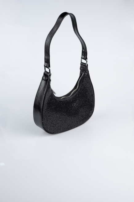 Sac de Soirée Luxe Pierreux Noir V909
