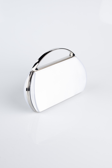 Sac de Soirée Luxe Satin Argent V351