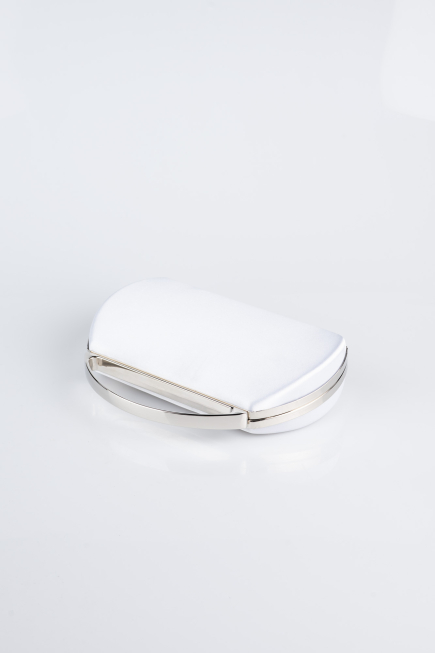 Sac de Soirée Luxe Satin Argent V351