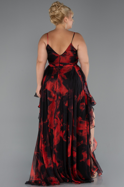 Robe De Graduation Grande Taille Longue Rouge ABU5267