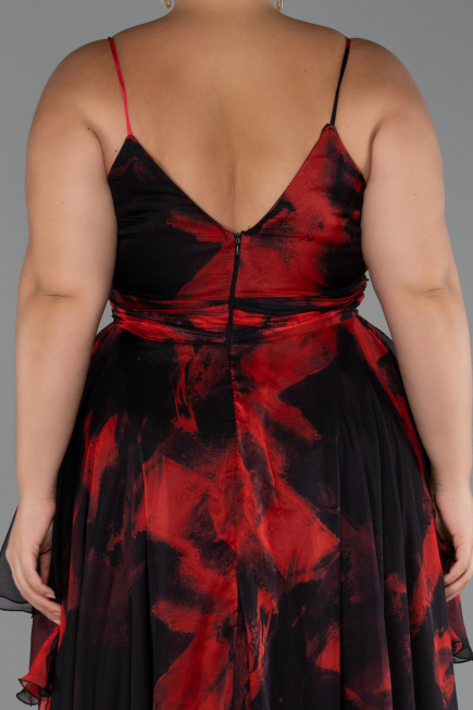 Robe De Graduation Grande Taille Longue Rouge ABU5267