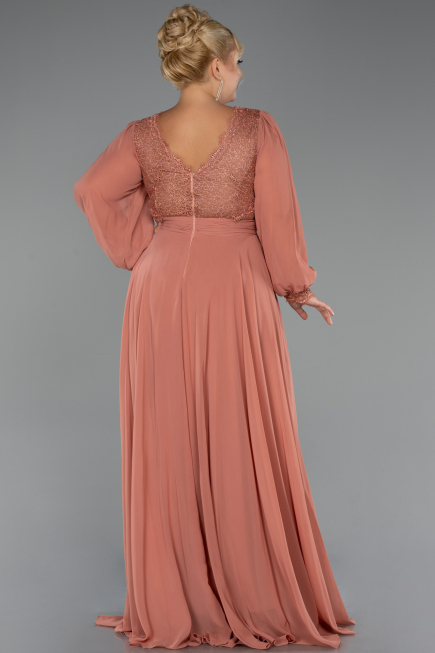 Robe Grande Taille Longue Mousseline Pelure D'oignon ABU5276