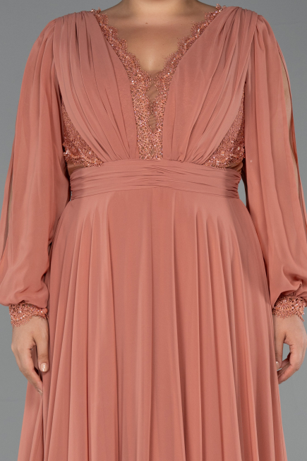 Robe Grande Taille Longue Mousseline Pelure D'oignon ABU5276