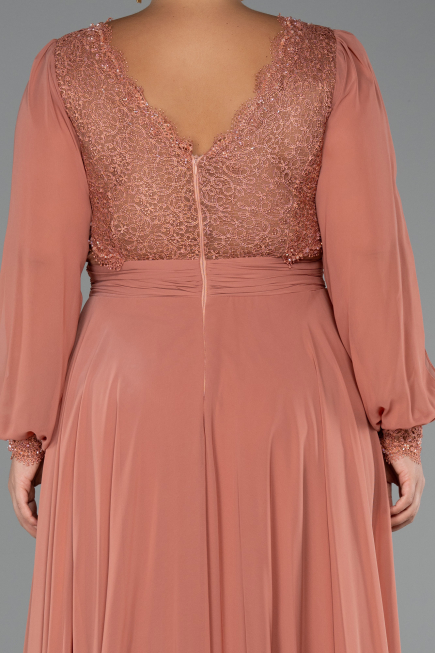 Robe Grande Taille Longue Mousseline Pelure D'oignon ABU5276