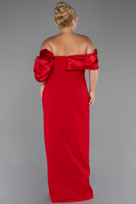Robe Grande Taille Longue Rouge ABU5047