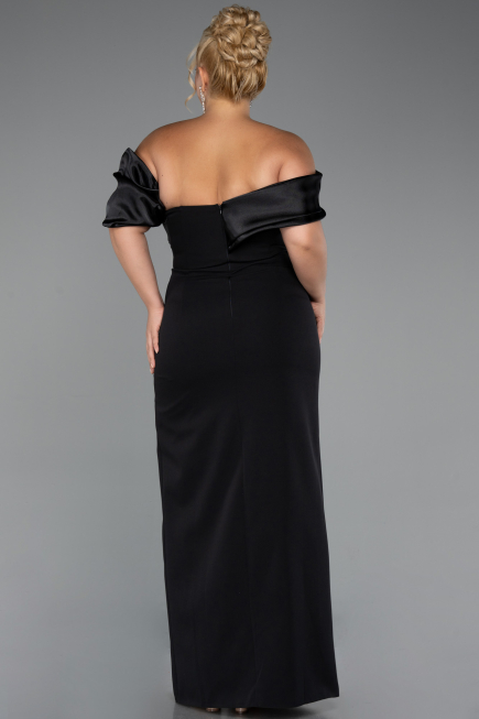 Robe Grande Taille Longue Noir ABU5047
