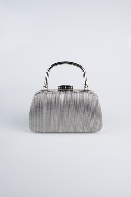 Sac de Soirée Luxe Coupe Au Laser Platine SH839
