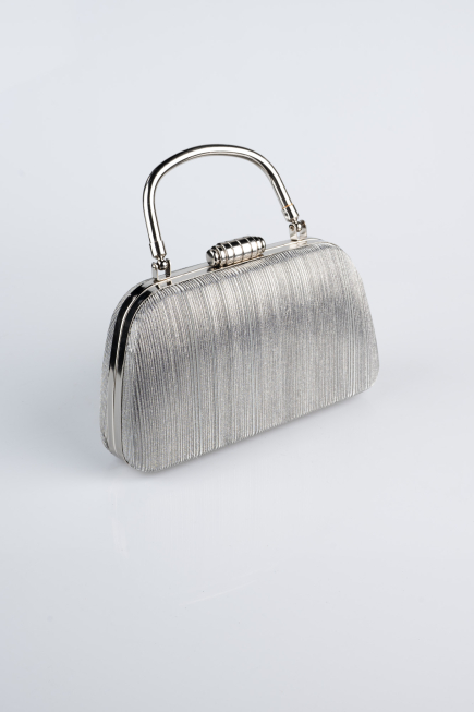 Sac de Soirée Luxe Coupe Au Laser Platine SH839