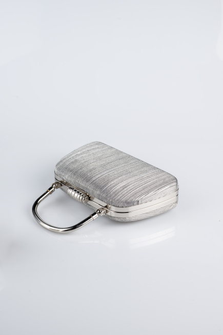 Sac de Soirée Luxe Coupe Au Laser Platine SH839