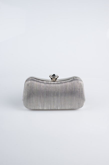 Sac de Soirée Luxe Coupe Au Laser Platine SH855
