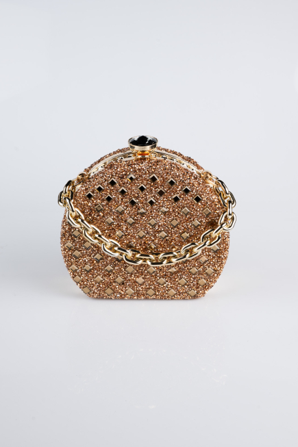 Sac de Soirée Luxe Pierreux Cuivre SH854