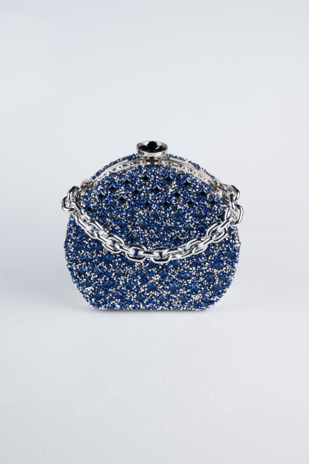 Sac de Soirée Luxe Pierreux Bleu Saxe SH854