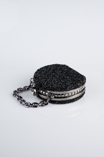 Sac de Soirée Luxe Pierreux Noir SH854