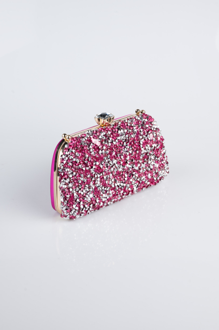 Sac de Soirée Luxe Satin Fushia SH849