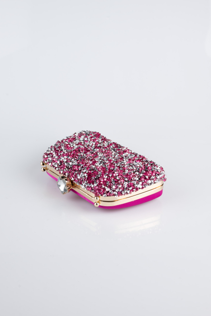 Sac de Soirée Luxe Satin Fushia SH849