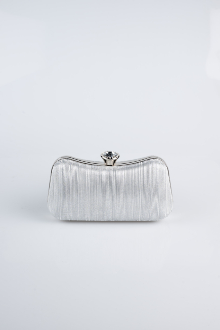 Sac de Soirée Luxe Coupe Au Laser Argent SH855