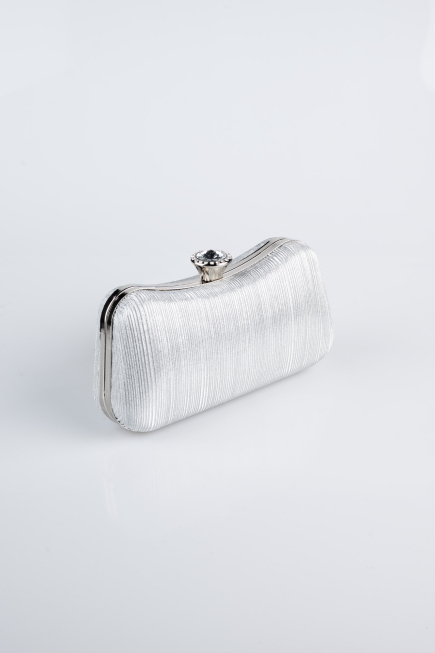 Sac de Soirée Luxe Coupe Au Laser Argent SH855