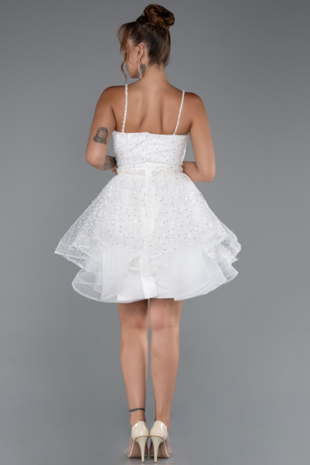 Tenue de Soirée Courte Blanc ABK2435